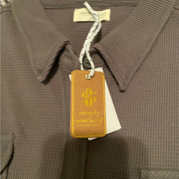 Simply Southern /Shacket/Jacket  Gray BNWT - Picture 4 of 9